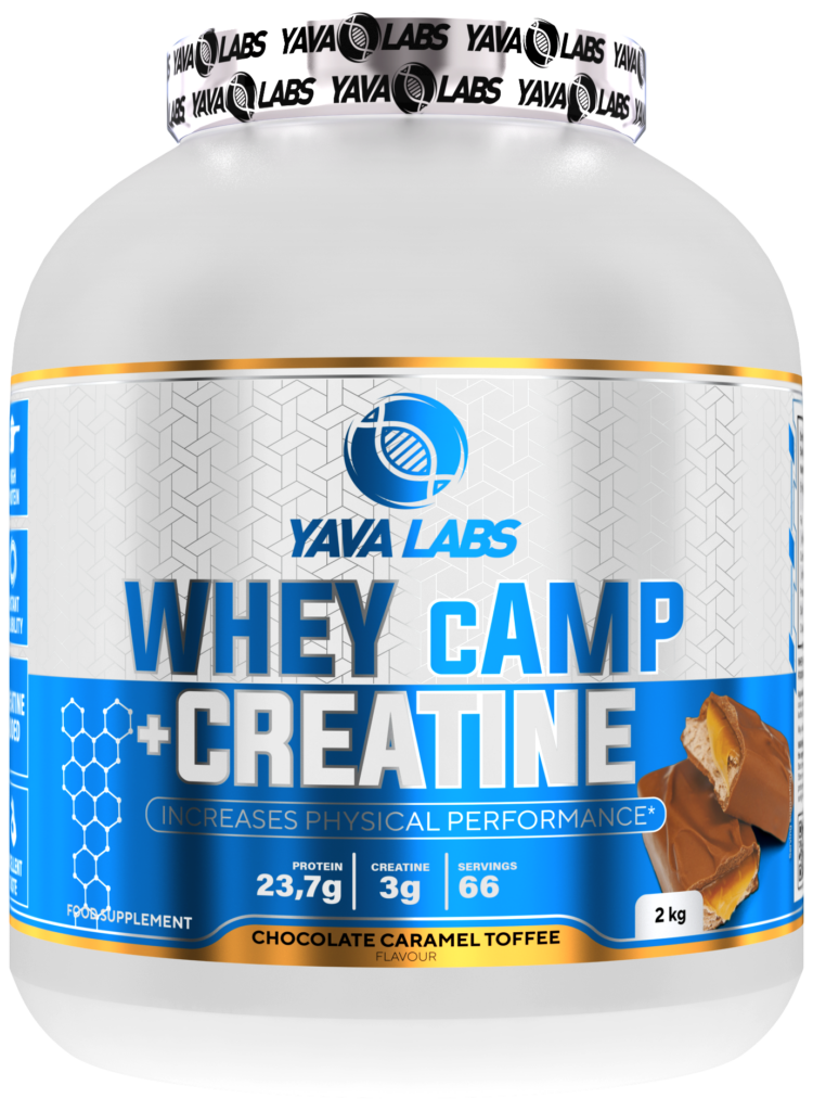 Yava Labs Whey Camp + Creatine o smaku czekoladowo-karmelowym toffee, 2 kg
