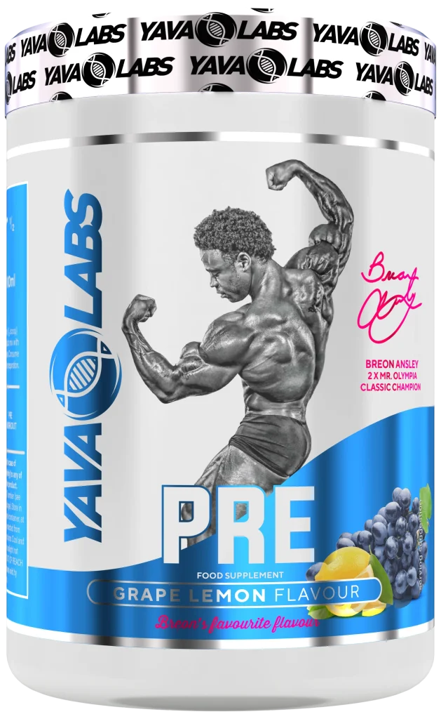 Yava Labs PRE o smaku winogronowej cytryny, Edycja Breon Ansley, 300g