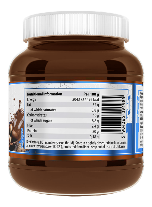 Yava Labs Protein Spread Proteinowy Krem Czekoladowy orzechowy 350g - obrazek 2