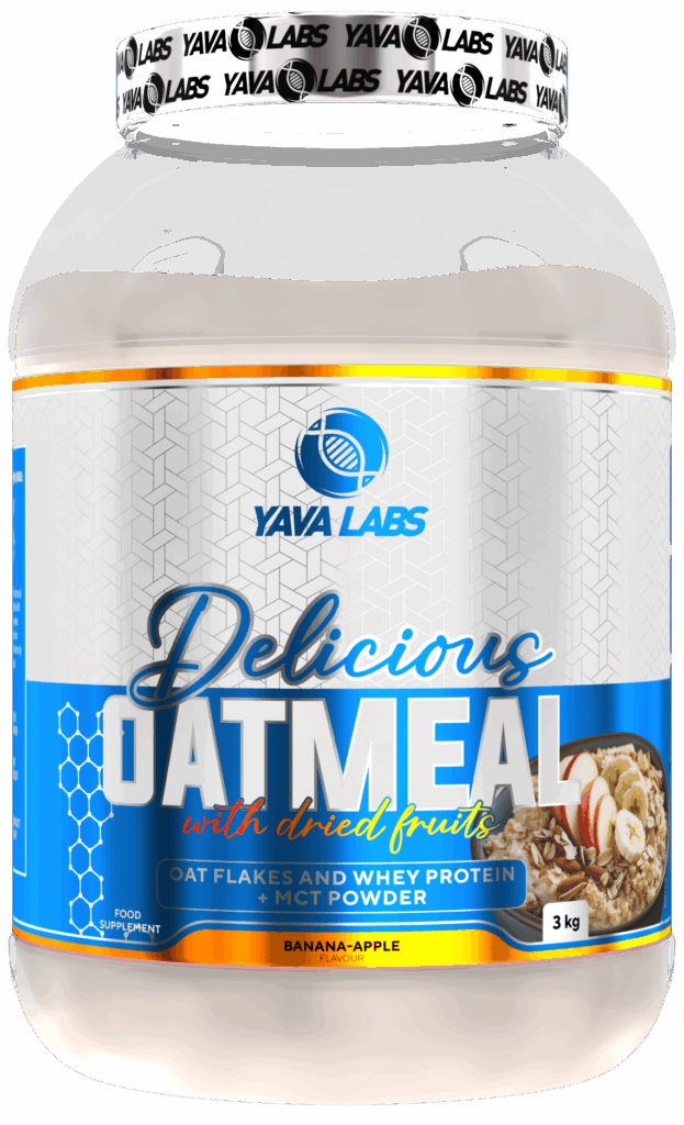 Yava Labs Delicious Oatmeal with Dried Fruits o smaku bananowo-jabłkowym, 3 kg