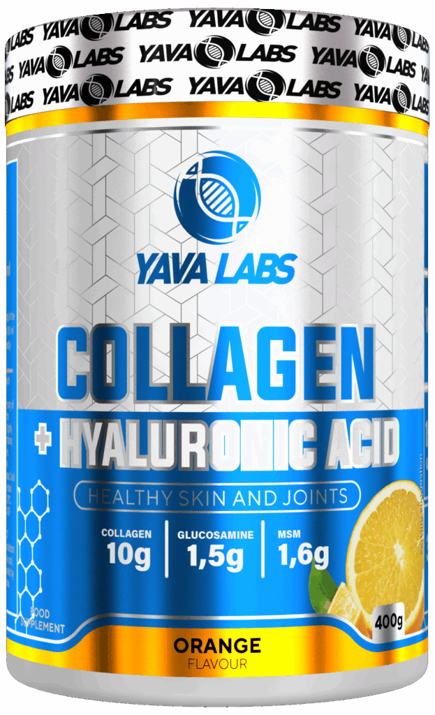 Yava Labs Collagen + Hyaluronic Acid o smaku pomarańczowym, 400g