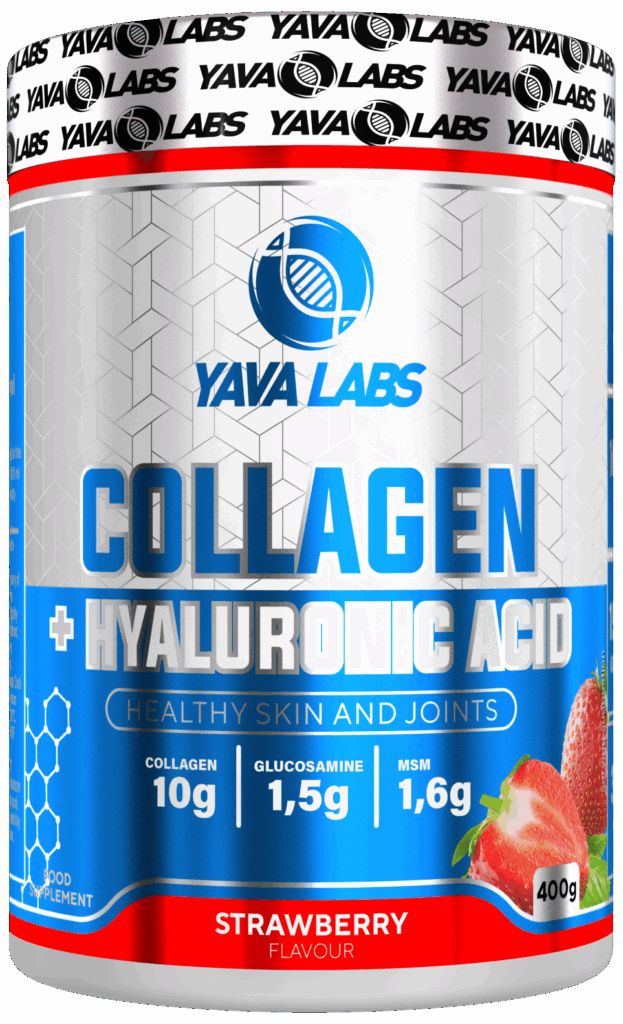 Yava Labs Collagen + Hyaluronic Acid o smaku truskawkowym, 400g