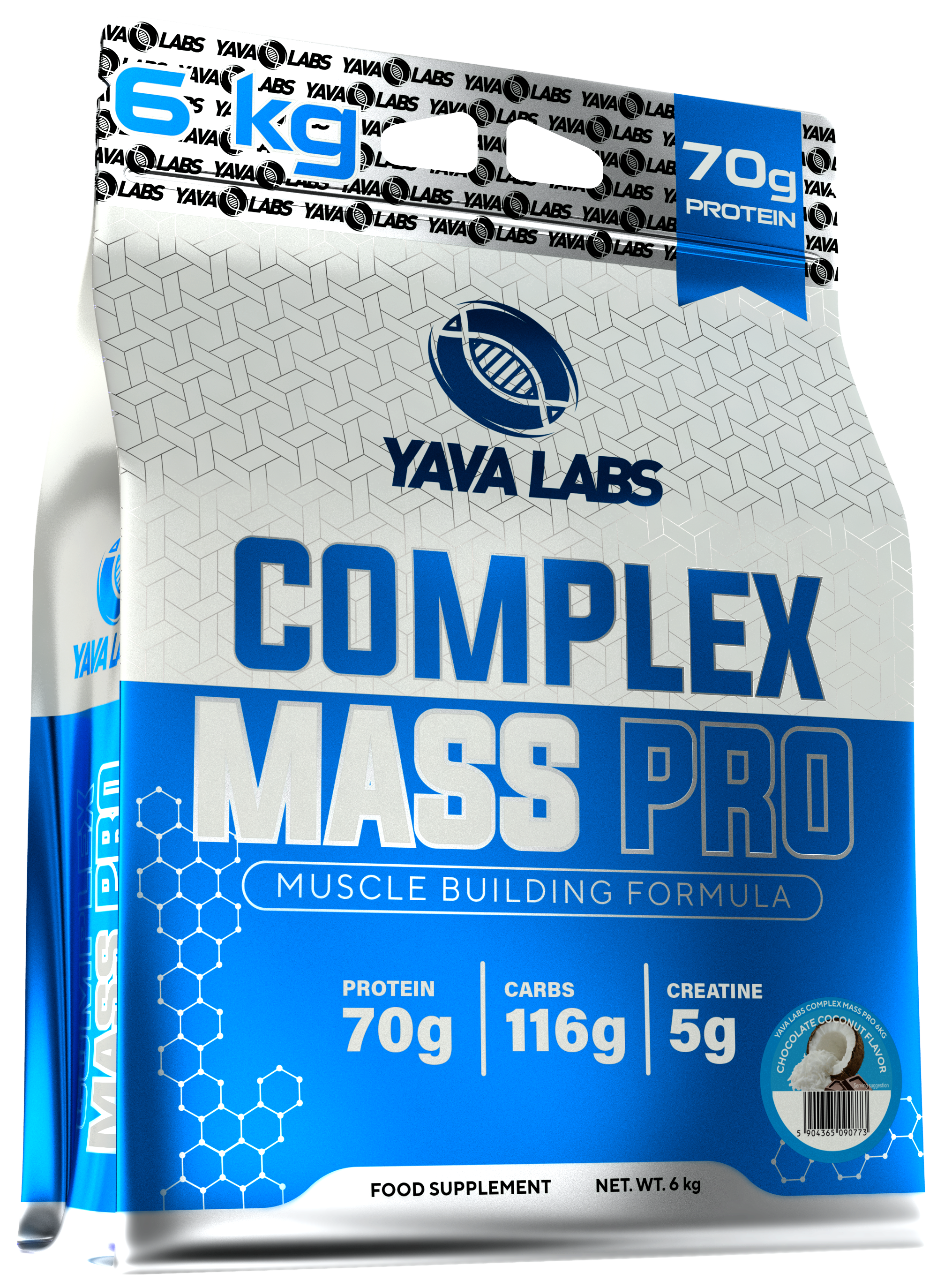 Yava Labs Complex Mass Pro o smaku waniliowym, 6 kg