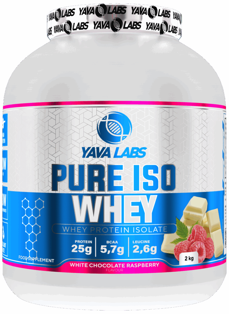 Yava Labs Pure ISO Whey o smaku białej czekolady z malinami, 2 kg