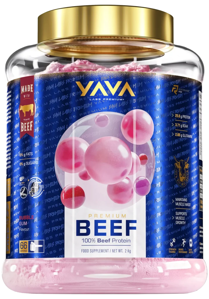 Yava Labs Premium Beef Protein o smaku gumy balonowej, 2 kg