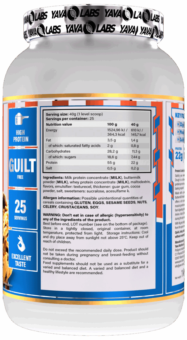 Protein Cookie Dough 1kg - Jabłko-toffie - obrazek 2