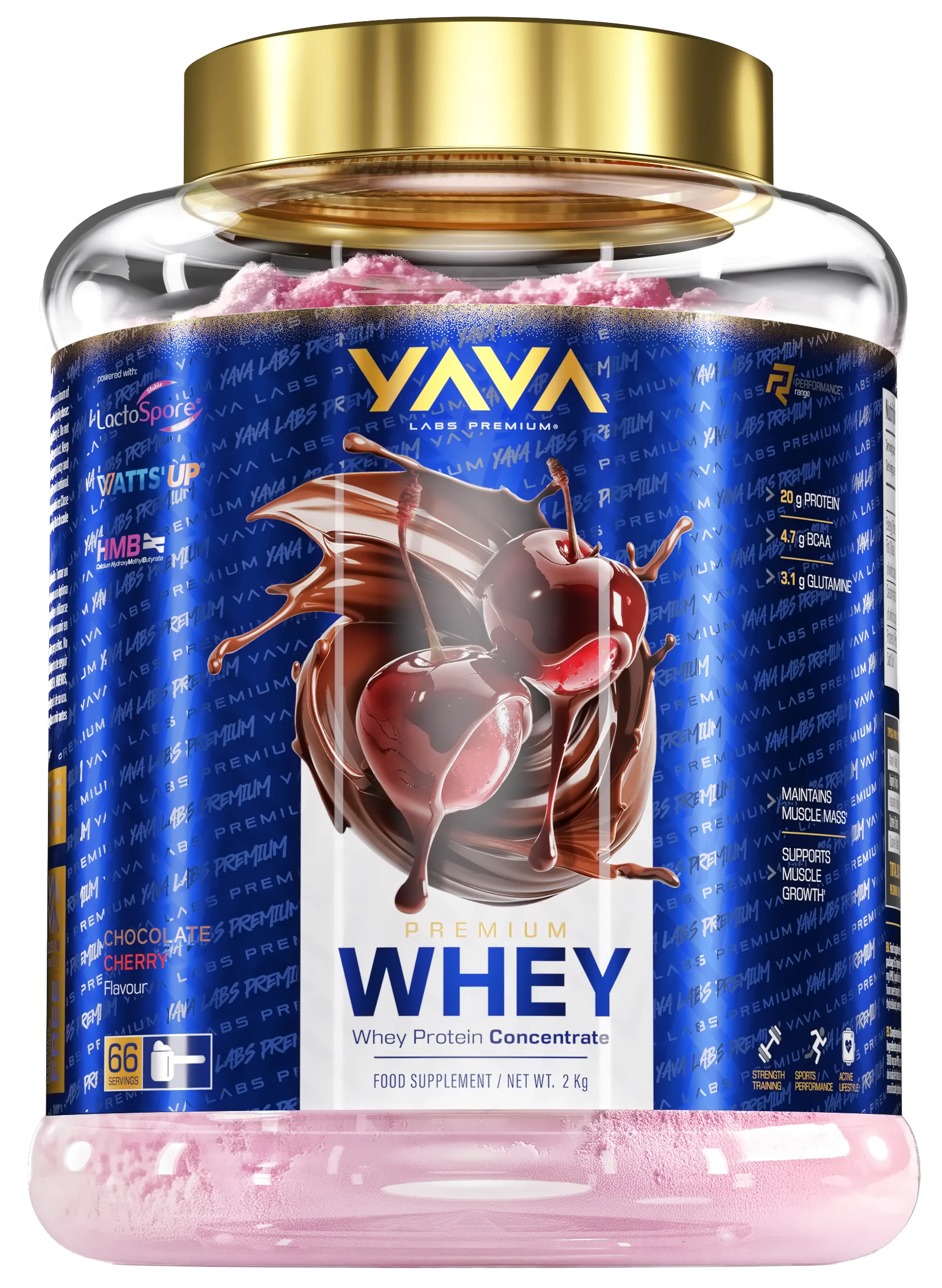 Yava Labs Premium Whey o smaku czekoladowo-wiśniowym, 2 kg