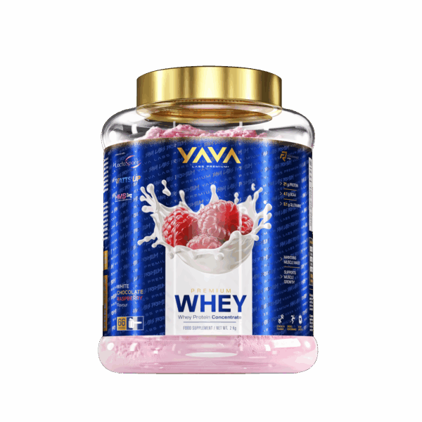 YAVA LABS PREMIUM WHEY 2KG malina biała czekolada