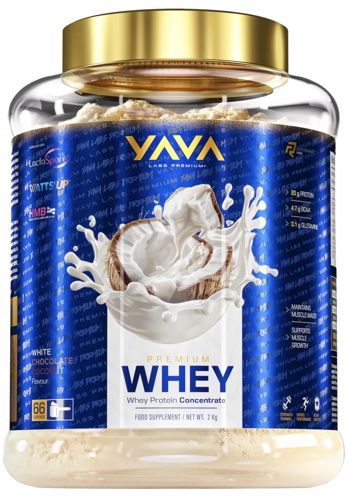 Yava Labs Premium Whey o smaku białej czekolady z kokosem, 2 kg