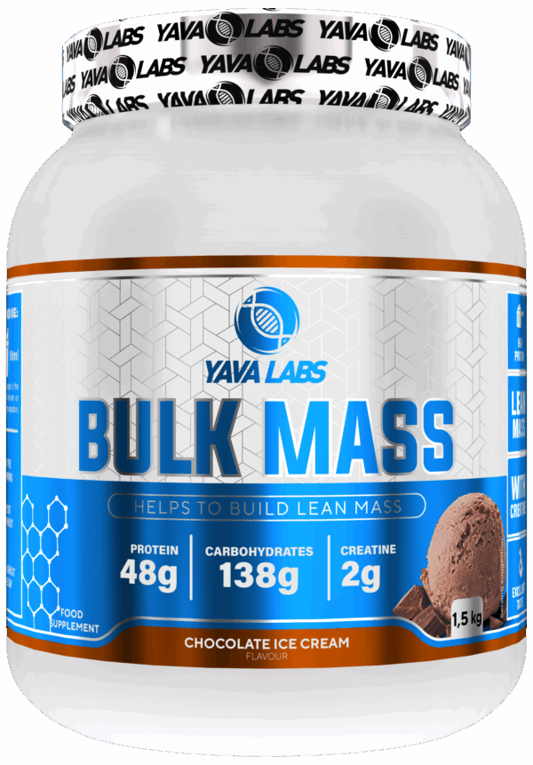 Gainer dla sportowców Bulk Mass Yava Labs 1,5kg – czekolada