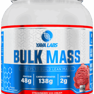 Gainer dla sportowców Bulk Mass Yava Labs 1,5kg – truskawka