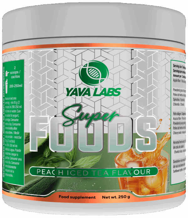 Yava Labs SUPERFOODS 250g o smaku peach ice tea