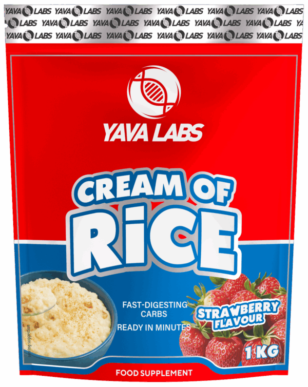 Cream Of Rice 1kg kleik ryżowy dla sportowców o smaku truskawkowym węglowodany dla aktywnych