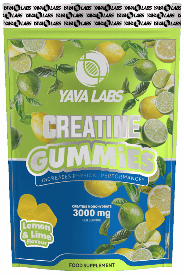 Kreatyna creatine monohydrate w żelkach o smaku cytryny masa siła dla sportowców Yava labs 240g