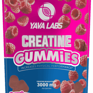 Kreatyna creatine monohydrate w żelkach o smaku malina  masa siła dla sportowców Yava labs 240g