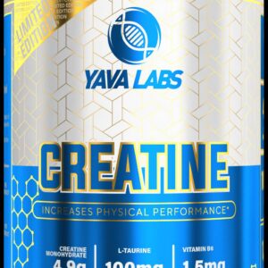 Yava Labs Creatine Pure 500g – Kreatyna Monohydrat + Tauryna + Witamina B6 – Siła, Wytrzymałość, Regeneracja , dla sportowców i nie tylko