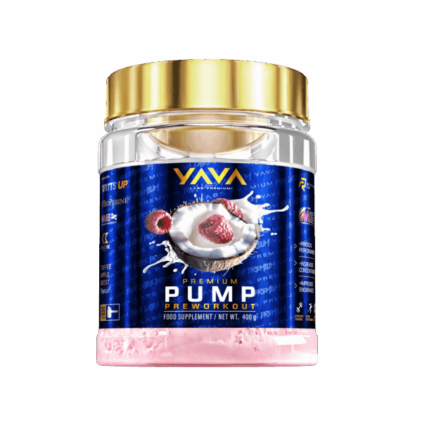 Przedtreningówka Pre Workout PUMP dla sportowców o smaku malina kokos – Yava Labs Premium 400g